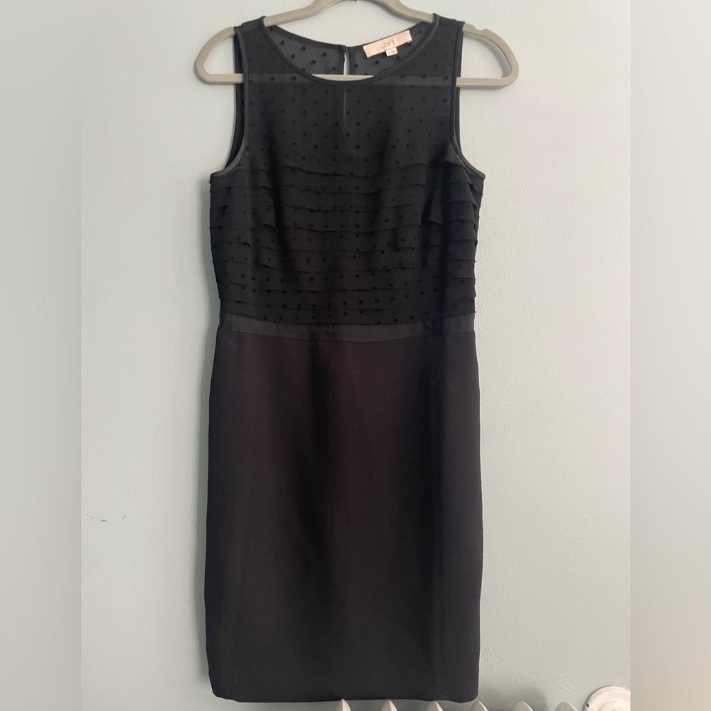 LOFT Black Size 6 Business Workwear Dress
